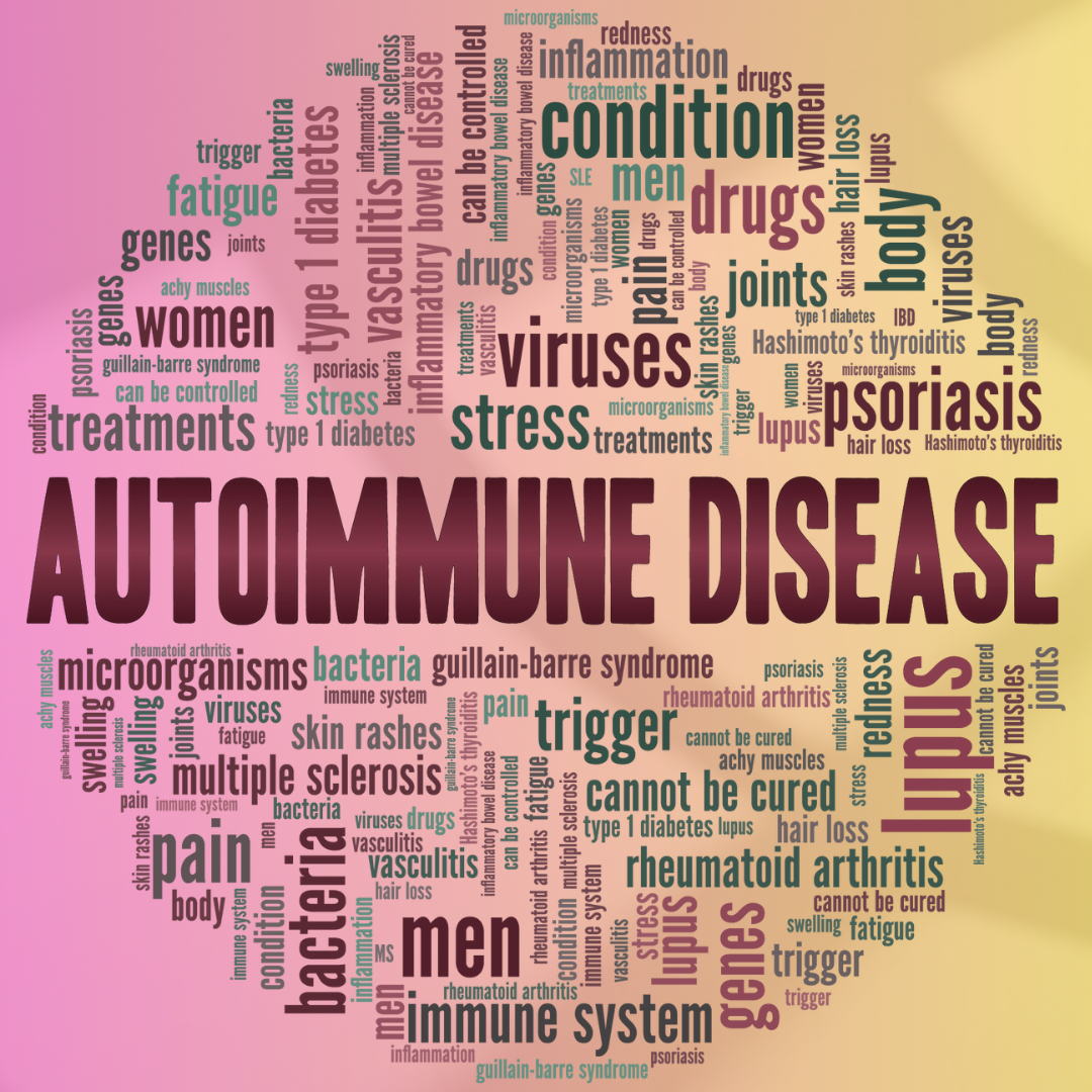 Infographic that shows all the autoimmune diseases people can struggle with