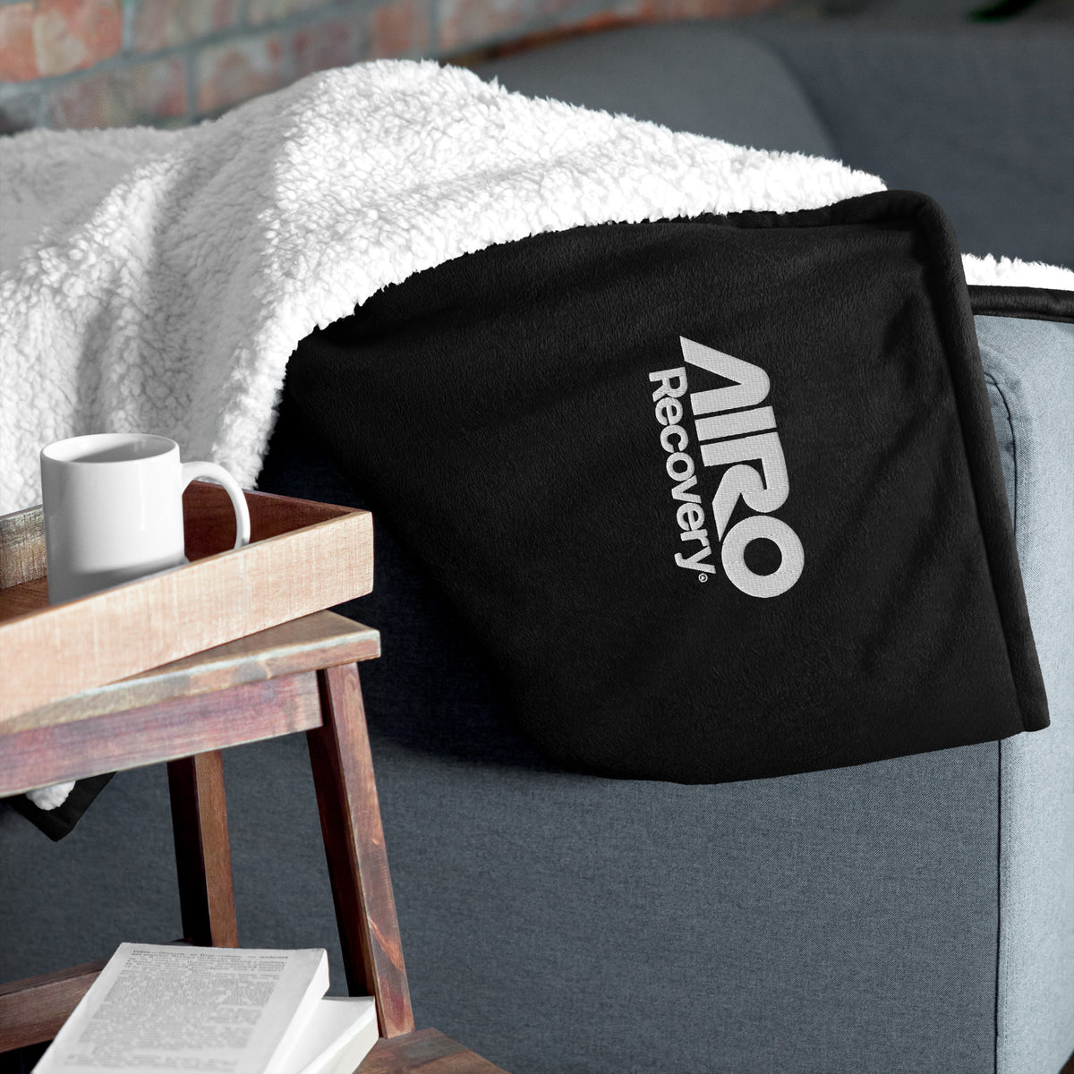 Premium Logo Sherpa Blanket